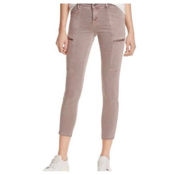 Pistola Hunter Ankle Stretch Skinny Cargo Pants Cropped Mauve Size 33 - Picture 2 of 13